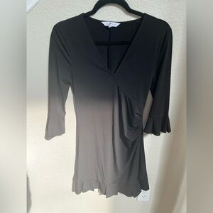 bebe Black Ruffled Mini Dress